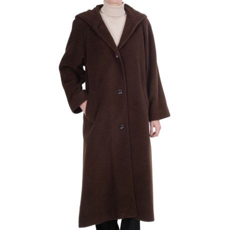 68%OFF 女性のドレスコート クリステン・ブレイク洗える??ウールフード付きコート - （女性用）全身 Kristen Blake Washable Wool Hooded Coat - Full Length (For Women)